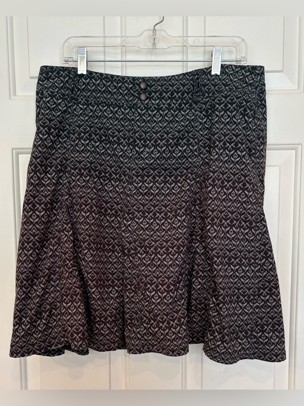 Athleta Wear About Skort Skirt Womens Sz 14 Black Gray Drawstrings Tennis Golf